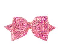 WWZ889 5 Inch Baby Girl Glitter Hair Bows Boutique Hair Clip Teens Toddlers Glitter Sequins Hairpin Headwear