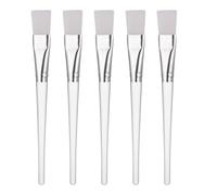 WWZ889 5 Pieces Mask Brush, Mask Applicator, Soft Face Applicator Brush with Clear Plastic Handle, Makeup Brush