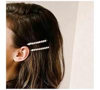 WWZ889 Hair Clip, Vintage Pearl Barrette, Gold, 2Pcs, Elegant Hair Accessories for Women and Girls, Decorative Hair Pins for Party, Wedding, Prom, Special Occasions