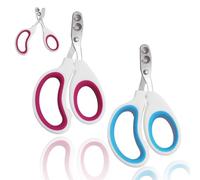 WWZJ 2Pcs Pet Nail Clippers Dog Cat Nail Clipper with Guard - Avoid Over Cutting, Cat Claw Trimmers for Rabbits Kittens Guinea Pigs Puppies and Small Animals, Non-slip Handle & Stainless Steel Blades