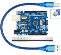 WWZMDiB UNO R3 Board Compatible with Arduino IDE with USB Cable and 2.54mm Straight Pin Header ATmega328P