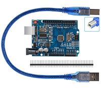 WWZMDiB UNO R3 Board Compatible with Arduino IDE with USB Cable and 2.54mm Straight Pin Header ATmega328P