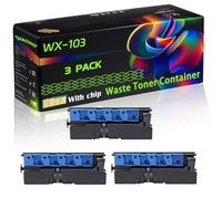 WX-103 Compatible for Konica Minolta Waste Toner Container with Chip BizHub C224 C284e C454 C224E C364 C554 C284 Printers (3 Pack Black)