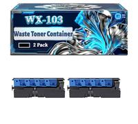 WX-103 Waste Toner Container Compatible for Konica Minolta BizHub C224 C284e C454 C224E C364 C554 C284 C368 Printers, With Chip Large Capacity 90000 Pages (2-Pack Black)