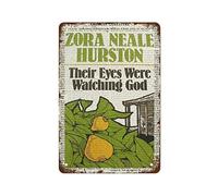 WXAOLEBE Bathroom Walls Their Eyes were Watching God' Book Poster On Old Encyclopedia Page American Wall Retro Wall Decor for Home Pubs Club Metal Sign Home Decor Tin Signs 8x12 inch