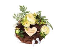 WXBCDS Wooden Ring Pillow 1pc Love Married Ring Pillow Holder Propose
