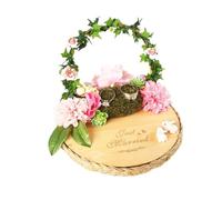 WXBCDS Wooden Ring Pillow 1pc Love Married Ring Pillow Holder Propose