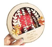 WXBCDS Wooden Ring Pillow 1pc Love Married Ring Pillow Holder Propose