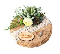 WXBCDS Wooden Ring Pillow 1pc Love Married Ring Pillow Holder Propose