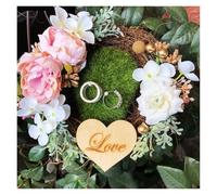 WXBCDS Wooden Ring Pillow 1pc Love Married Ring Pillow Holder Propose