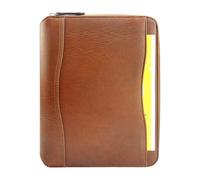 WXCHISU A5 PU Leather Binder Portfolio, Magnetic Closure, 6-Ring Organizer with Zipper Pocket, Card Holders, for School, Office, Business Use