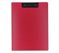 WXCHISU Durable Plastic Folders with Metal Clips, Hot Pressing Process, Arc Trimming, for Office School Supplies, File Organizers, Data Storage (Red)