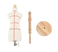 WXCHISU Female Dress Form for Sewing, Adjustable Mannequin for Pattern Making, Beech Wood Frame with Canvas Cover, Realistic Body Shape for Designers, Easy Assembly Display Model