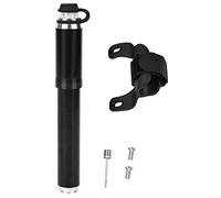 WXCHISU Mini Bike Pump, Portable Air Pump for Bicycles with Retractable Hose, Dual Valve Adapter, Dust Cover, Inflation Needle for Balls, Lightweight Design for Road and Mountain B (MINI POMP black)