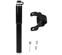 WXCHISU Mini Bike Pump, Portable Air Pump for Bicycles with Retractable Hose, Dual Valve Adapter, Dust Cover, Inflation Needle for Balls, Lightweight Design for Road and Mountain B (with barometer