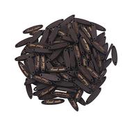 WXCHISU Oval Wooden Buttons for Handcraft Sewing, DIY Scrapbooking, Material, Durable with Clear Lettering, Individual Character Artwork