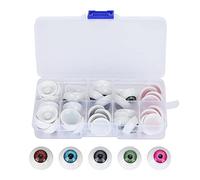 WXCHISU Polymer Clay Doll Eyes, No Bubbles, Centered Pupils, Colored Bright Eyeballs for Doll Making, DIY Craft Projects, Halloween Decorations (20MM 40 pieces per box)