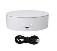 WXCHISU Rotating Display Stand 5 Inch 360 Degree Electric Turntable Display Stand for Jewelry 3D Model Photography Product White