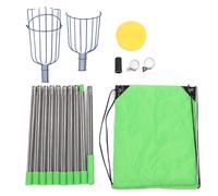 WXCHISU Stainless Steel Fruit Picker Tool with Basket Pole Easy to Assemble Fruits Catcher Tree Picker Length Adjustable