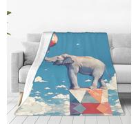 WXCJWD Baby elephant heads the ball 60"x50" Ultra-Soft Micro Fleece Blanket Microfiber All Seasons Warm Blanket For Bedding Sofa And Travel