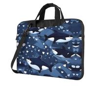 WXCJWD Blue Killer Whale 15.6 inch Laptop and Tablet, Sleek Design, Durable and Water-Repellent Fabric, Business Casual