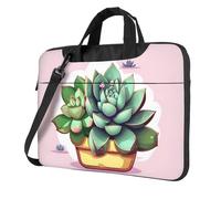 WXCJWD Cartoon Succulents 14 inch Laptop and Tablet, Sleek Design, Durable and Water-Repellent Fabric, Business Casual