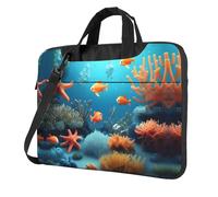 WXCJWD Coral Fish underwater 15.6 inch Laptop and Tablet, Sleek Design, Durable and Water-Repellent Fabric, Business Casual