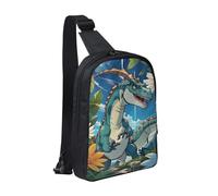 WXCJWD Cute Dinosaur Crossbody Bags for Women Men Trendy Sling Bag Bakpack Casual Chest Bag with Convertible Shoulder Strap.