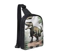 WXCJWD Dinosaur Crossbody Bags for Women Men Trendy Sling Bag Bakpack Casual Chest Bag with Convertible Shoulder Strap.
