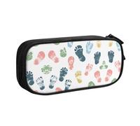 WXCJWD Display of Footprints Pencil Case for Large Simple Multifunctional Pencil Bag for Office