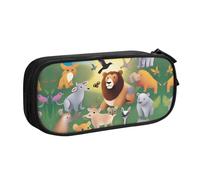WXCJWD Enlightenment Animals Pencil Case for Large Simple Multifunctional Pencil Bag for Office