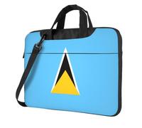 WXCJWD Flag of Saint Lucia 14 inch Laptop and Tablet, Sleek Design, Durable and Water-Repellent Fabric, Business Casual