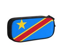 WXCJWD Flag of The Congo Pencil Case for Large Simple Multifunctional Pencil Bag for Office