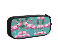 WXCJWD Flocks of Flamingos Pencil Case for Large Simple Multifunctional Pencil Bag for Office