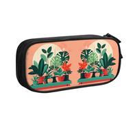WXCJWD Indoor Potted Green Plants Pencil Case for Large Simple Multifunctional Pencil Bag for Office