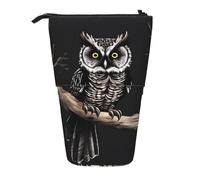 WXCJWD Late Night Owl Pencil Telescopic Retractable Pencil Portable Makeup Bag and Stationery Storage Box Suitable for Office environments
