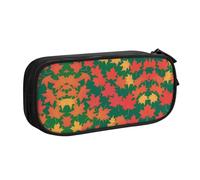 WXCJWD Maple Leaf Tiling Pencil Case for Large Simple Multifunctional Pencil Bag for Office