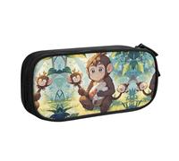WXCJWD Monkeys Playing Pencil Case for Large Simple Multifunctional Pencil Bag for Office
