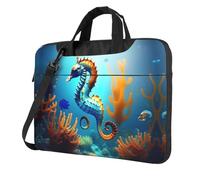 WXCJWD Seabed coral seahorse 13 inch Laptop and Tablet, Sleek Design, Durable and Water-Repellent Fabric, Business Casual