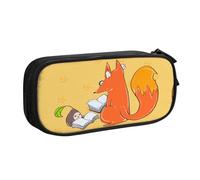 WXCJWD Sunflower Seeds and Foxes Pencil Case for Large Simple Multifunctional Pencil Bag for Office