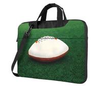 WXCJWD White Rugby Ball 15.6 inch Laptop and Tablet, Sleek Design, Durable and Water-Repellent Fabric, Business Casual