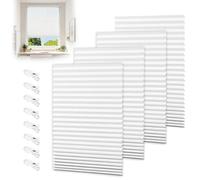 Wxeadu 4 Pcs Temporary Blinds, 90x180cm Stick On Blinds for Windows, Self Adhesive Blind, Easy to Cut and Fit No Drill Blind for Windows, Bedroom, Bathroom, Kitchen, Blackout Thermal