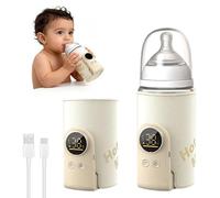 Wxeadu Baby Bottle Warmer Portable, 6000mAh Portable Bottle Warmer with LED Display, Smart Temperature Control Breast Milk Warmer, Fast Heating Milk Warmer Baby for Car, Outdoors & Home Use