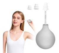 Wxeadu Ear Pressure Relief Device, Silicone Balanced Ear Pressure Expander, Earpressure Tool Includes Earplugs (One Each of S, M, L), Equalizing Earpopping for Flying, Diving, Swimming (Grey)