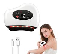 Wxeadu Thermaedge Foot Scraper, 3-in-1 Heated Muscle Scraper, Cordless Thermaedge Plantar Fasciitis Massager, Portable Electric Gua Sha Device for Deep Muscle Recovery Feet, Legs, Arms, Back, Face