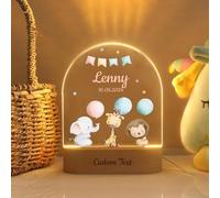 Wxexopowk Personalised Lamp with Name for Baby - Christening Gifts, Newborn Gifts, Personalized Lamps Kids Girl Toddler, Custom Night Light Birthday Gift, Boys Girls Bedroom Decor,Style 6