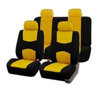WXEXUDIN Car Cover Seats For VW New Beetle Hatchback (9C) 2005-2010,Full Set Seat Protectors 5-seater Front Rear Cushion Cover Seats Waterproof Auto Interior Accessories,Yellow