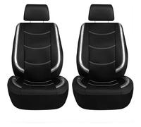 WXEXUDIN Car Front Seat Covers For Mondeo 2000-2019, Pu Leather Waterproof NonSlip Front 2 Seats Cushion Protectors Comfortable Interior Accessories,Silver