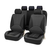 WXEXUDIN Car Seat Cover For Mercedes GLC X254 2023 2024,PU Leather Full Set Front And Rear Seat Protectors Breathable Seat Covers Cushions Car Seat Accessories, Black gray