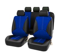 WXEXUDIN Car Seat Cover For VW Crafter 2007-2017,PU Leather Full Set Front And Rear Seat Protectors Breathable Seat Covers Cushions Car Seat Accessories, Blue